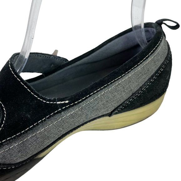 Lands End Womens Mary Janes Loafers Flats Sporty Casual Gray Black Shoes sz 8.5 - Picture 10 of 16